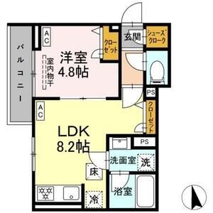 1LDK 間取り図