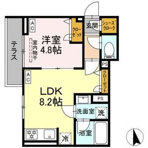 1LDK 間取り図