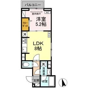 1LDK 間取り図