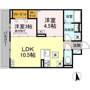 2LDK 間取り図