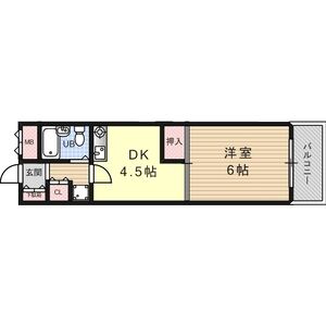 1DK 間取り図