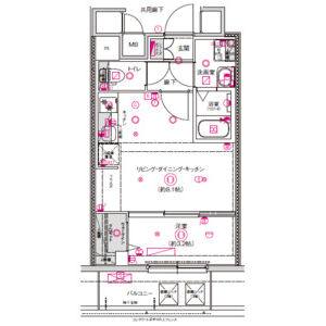 1LDK 間取り図