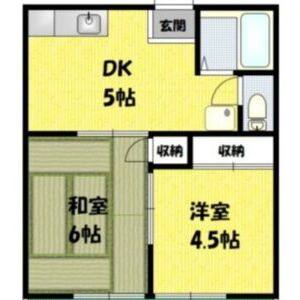 2DK 間取り図