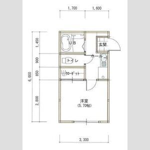 1K 間取り図