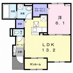 1LDK 間取り図