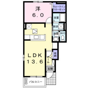 1LDK 間取り図