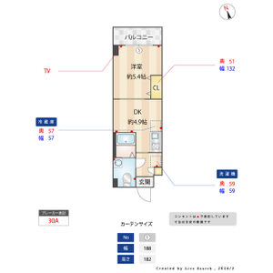 1DK 間取り図