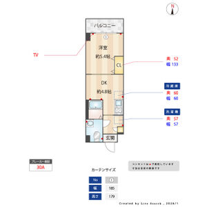 1DK 間取り図