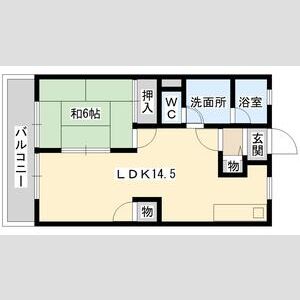 1LDK 間取り図