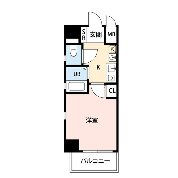 1K 間取り図