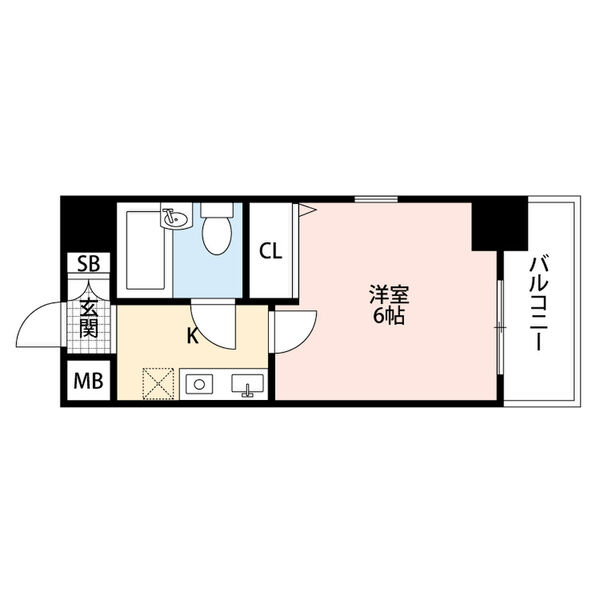 1K 間取り図