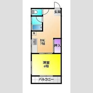 1DK 間取り図