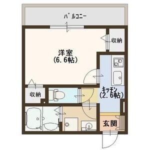 1K 間取り図