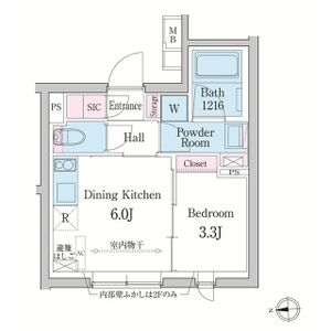 1DK 間取り図
