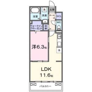 1LDK 間取り図
