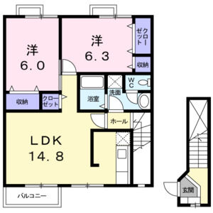 2LDK 間取り図