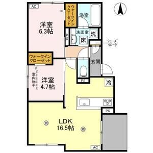 2LDK 間取り図