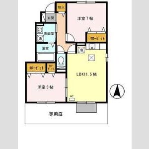 2LDK 間取り図