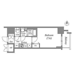 1K 間取り図