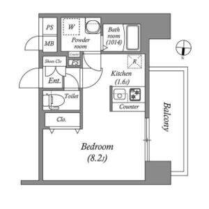 ワンルーム 間取り図