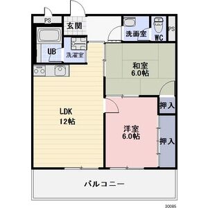 2LDK 間取り図