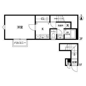 1K 間取り図