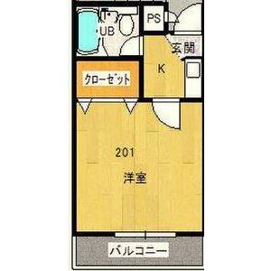 1K 間取り図