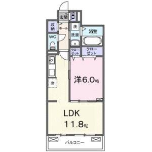 1LDK 間取り図