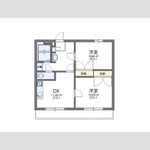 2DK 間取り図