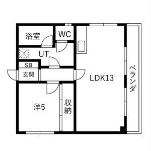 1LDK 間取り図