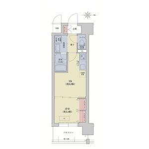 1DK 間取り図