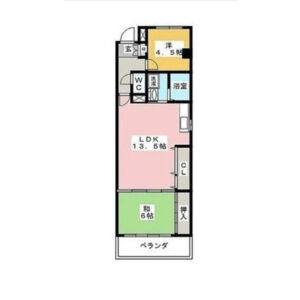 2LDK 間取り図
