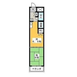 1DK 間取り図