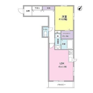 1LDK 間取り図