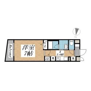 1K 間取り図