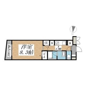 1K 間取り図