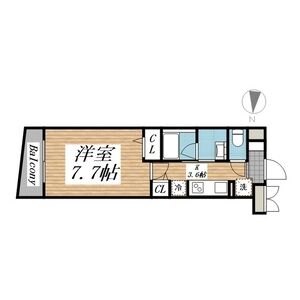 1K 間取り図