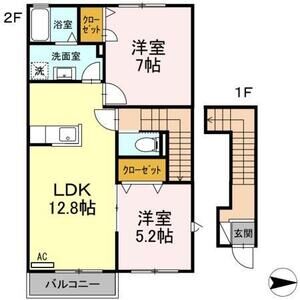 2LDK 間取り図
