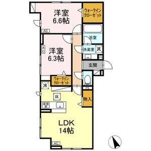 2LDK 間取り図