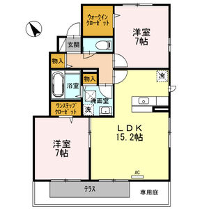 2LDK 間取り図