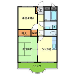 2DK 間取り図