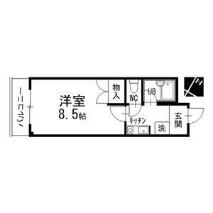 1K 間取り図