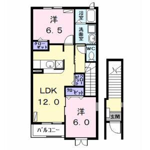 2LDK 間取り図