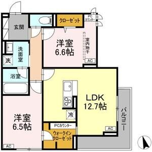 2LDK 間取り図