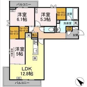 3LDK 間取り図