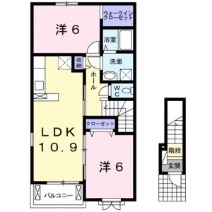 2LDK 間取り図