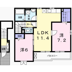 2LDK 間取り図