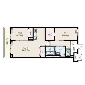 2LDK 間取り図