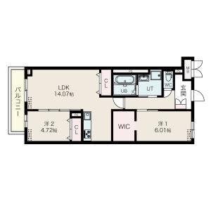 2LDK 間取り図