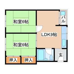 2LDK 間取り図